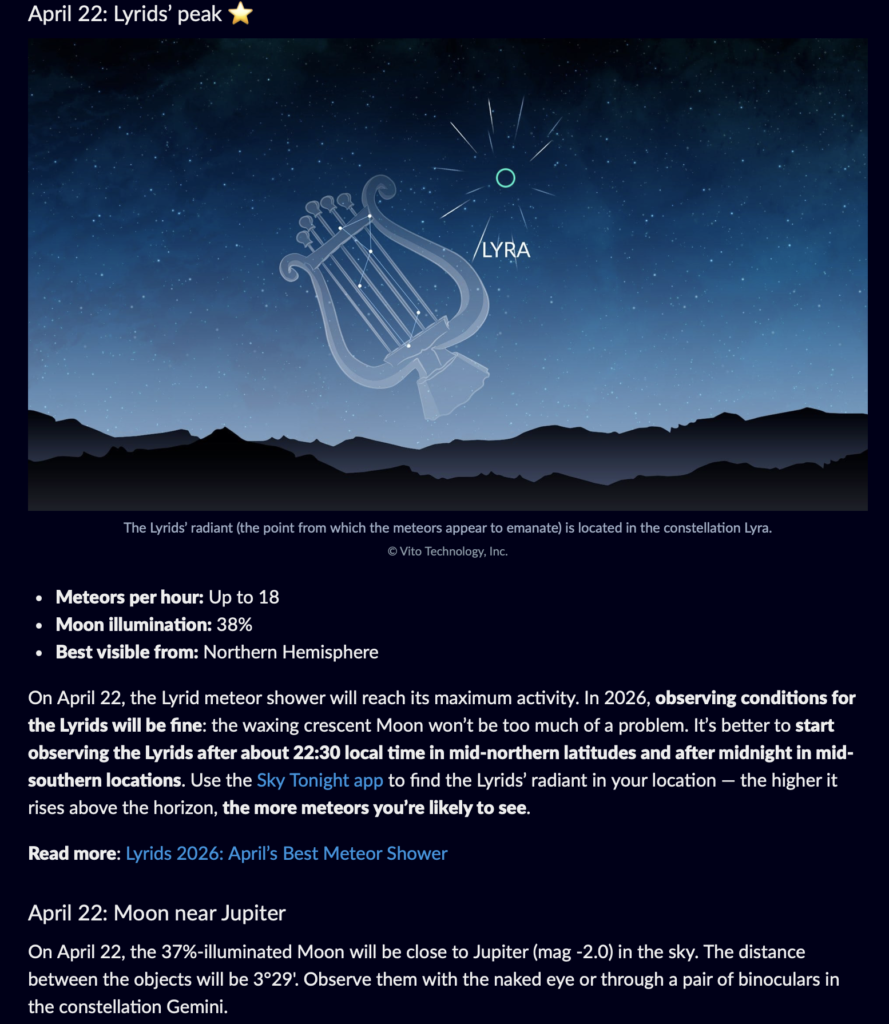 April 22 Shooting Stars over Belize 